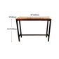 Industrial Brown Wood Pub Table with Rectangle Table Top Trestle Table - 41.3" H Clearhalo 'Bar Furniture' 'Bar Tables' 'bar_tables' 'furn' 'furn_bar_tables' 'Furniture' 'furniture_bar_tables' 'Kitchen & Dining Furniture' 1200x1200_6015839c-04fa-4335-a8e8-8d5b8436e9b2