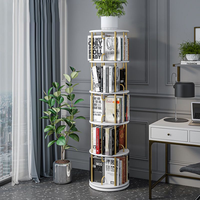 Nordic Geometric Bookcase Rotatable Study Room Storage Bookshelf Clearhalo 'Bookcases' 'furn' 'furn_bookcases' 'Furniture' 'Office Furniture' 1200x1200_6015d865-ec0d-4dc1-a98a-4307855f9128