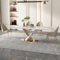 Nordic Sintered Stone Top Dining Set Rectangle 1/4/5/6/7/9 Pieces Dining Room Table Set