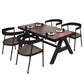 Industrial 1/3/5 Pieces Dining Set Rectangle Pine Wood Dining Table for Dining Room