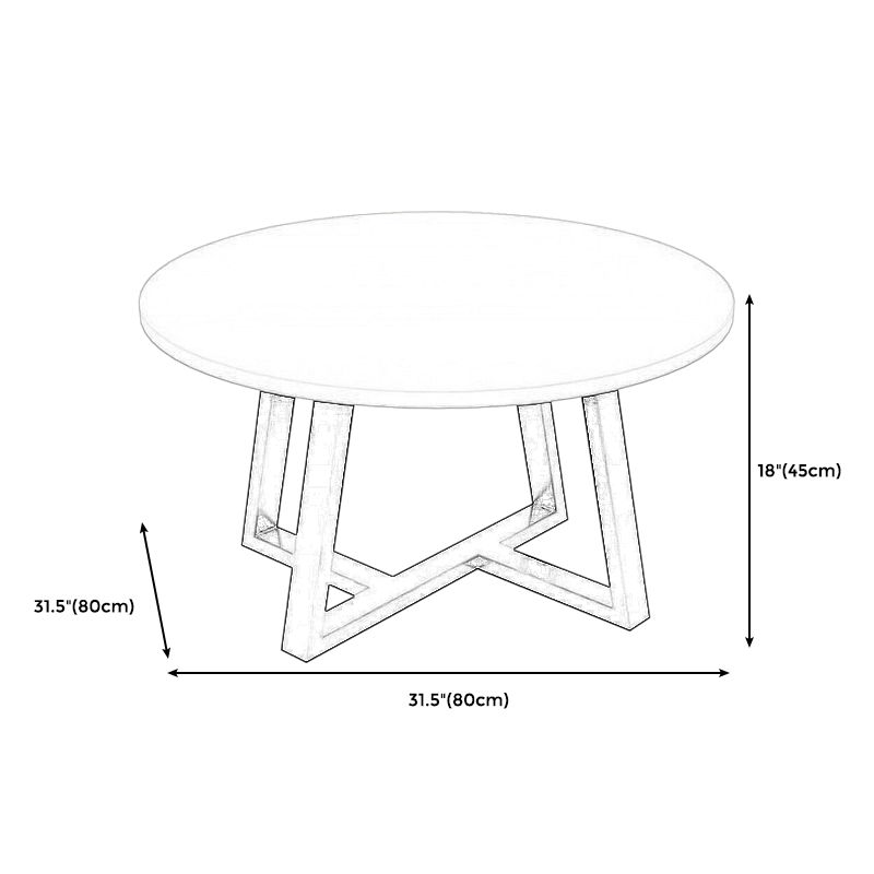 Modern Style White/black/wood/yellow/walnut Round Wood-based Craft Top Coffee Table Clearhalo 'Coffee & Accent Tables' 'Coffee Tables' 'coffee_tables' 'furn' 'furn_coffee_tables' 'Furniture' 'furniture_coffee_tables' 'Living Room Furniture' 1200x1200_6017b50b-03d2-4831-b694-7e5efbdfb875