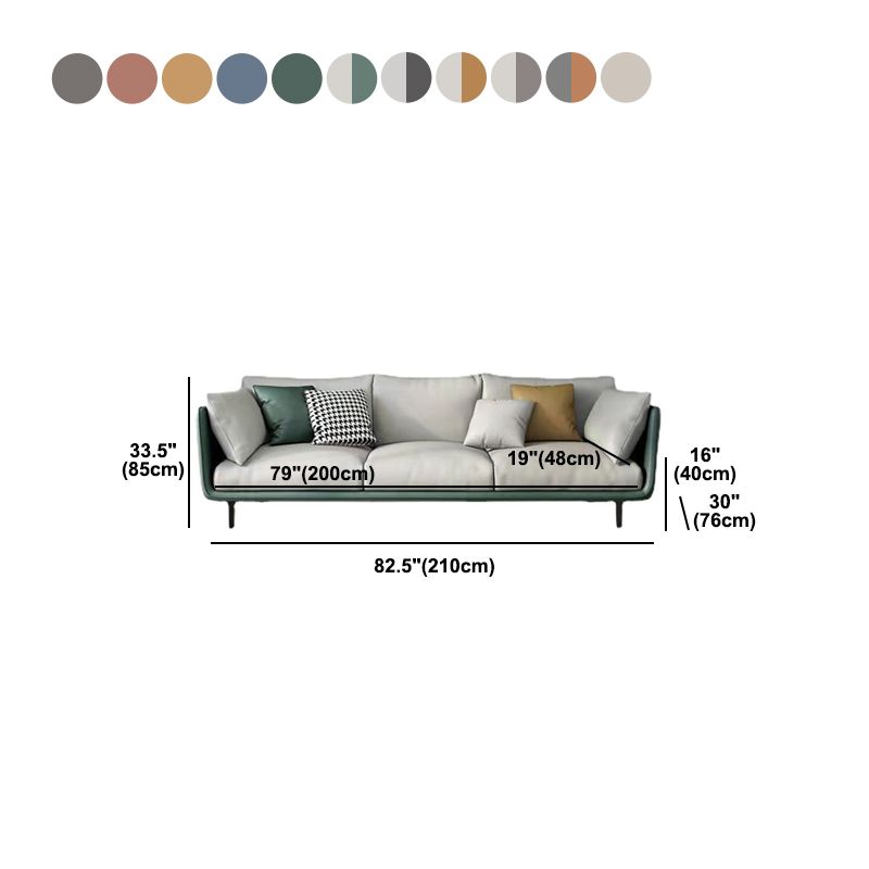 3 Seater 33.4"H Faux Leather Square Arm Sofa for Living Room Clearhalo 'furn' 'furn_sofas' 'Furniture' 'furniture_sofas' 'Living Room Furniture' 'Sofa' 'sofas' 1200x1200_60199bbc-dd85-40e8-8810-249da38cf0f6