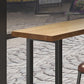 Modern Brown Wood Pub Table with Rectangle Table Top Black Trestle Table, Only Table Clearhalo 'Bar Furniture' 'Bar Tables' 'bar_tables' 'furn' 'furn_bar_tables' 'Furniture' 'furniture_bar_tables' 'Kitchen & Dining Furniture' 1200x1200_601a247c-87e8-465b-875a-c43edcce1087