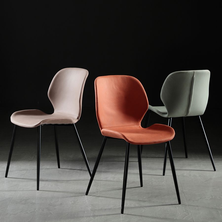 Contemporary Home Upholstered Side Chair Matte Finish Wingback Dining Chair Clearhalo ' kitchen&dining_furn' 'Dining Chairs' 'Dining Tables & Seating' 'dining_chair' 'furn' 'furn_dining_chair' 'Furniture' 'furniture_dining_chair' 'Kitchen & Dining Furniture' 'kitchen' 1200x1200_601a83c7-8d69-4d08-b950-b896f397a834