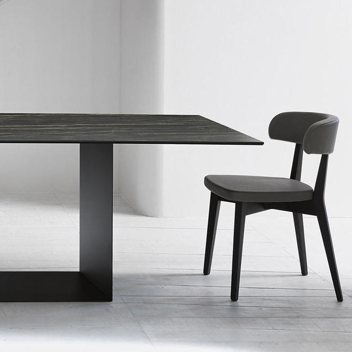 Industrial Sintered Stone Dining Table Rectangle Shape Standard Dining Table for Kitchen Clearhalo ' dining_table' 'Dining Tables & Seating' 'Dining Tables' 'furn' 'furn_dining_table' 'Furniture' 'furniture_dining_table' 'Kitchen & Dining Furniture' 'kitchen&dining_furn' 'kitchen' 'kitchen_dining_table' 1200x1200_601a985c-b954-48eb-8487-724bf98e1702