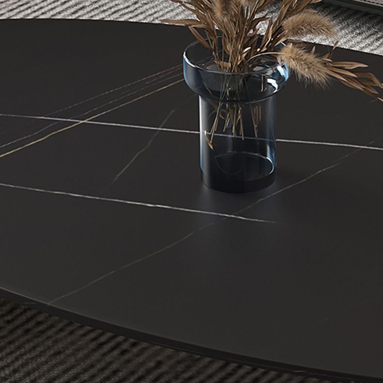 Mesa de cóctel con trineo Glam, mesa de cóctel de café ovalada para sala de estar