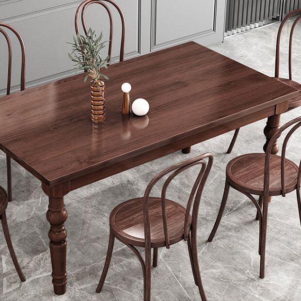 1/4/5/7 Pieces Dining Room Set Traditional Natural 4 Legs Table with Windsor Chairs Clearhalo 'Dining Room Sets' 'Dining Tables & Seating' 'dining_room_set' 'furn' 'furn_dining_room_set' 'Furniture' 'furniture_dining_room_set' 'Kitchen & Dining Furniture' 'kitchen&dining_furn' 'kitchen' 1200x1200_601b3b8c-9006-493a-8e8d-c75aa985b2f7