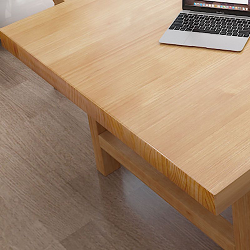 Pine Wood Top Dining Table Traditional Luxury Table with Solid Wood Sled Base Clearhalo 'Dining Tables & Seating' 'Dining Tables' 'dining_table' 'furn' 'furn_dining_table' 'Furniture' 'furniture_dining_table' 'Kitchen & Dining Furniture' 'kitchen' 'kitchen_dining_table' 1200x1200_601b9436-8fd5-4c47-8840-876f842ff736