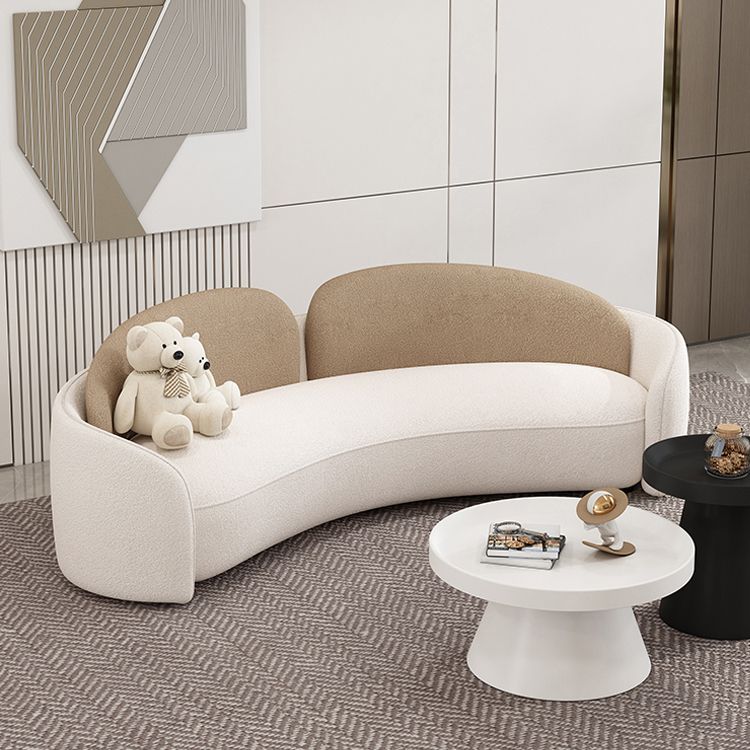 Skandinavische Sofa Stoff Smoking Arm Kissen Wohnzimmer weiße Sitzgelegenheiten