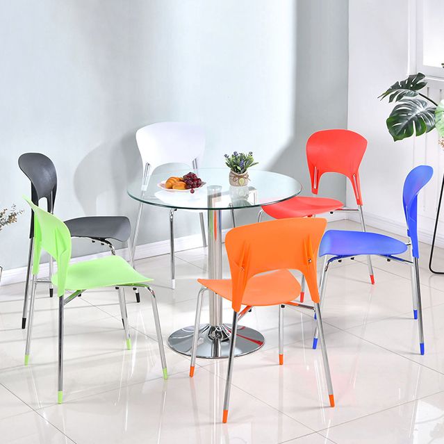 Modern Style Glass Kitchen Dining Table Round Table with Tulip Base for Home Use Clearhalo ' dining_table' 'Dining Tables & Seating' 'Dining Tables' 'furn' 'furn_dining_table' 'Furniture' 'furniture_dining_table' 'Kitchen & Dining Furniture' 'kitchen&dining_furn' 'kitchen' 'kitchen_dining_table' 1200x1200_601d81fc-645b-4faa-8350-d0cc17f4f313