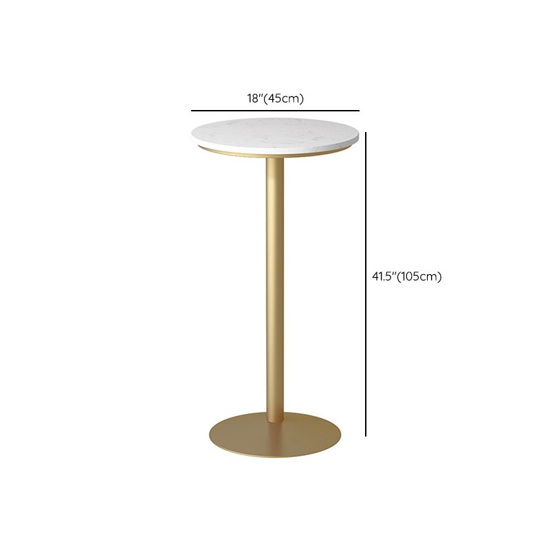 Glam Pedestal Pub Table Artificial Marble Bar Height Cocktail Table Clearhalo 'Bar Furniture' 'Bar Tables' 'bar_tables' 'furn' 'furn_bar_tables' 'Furniture' 'Kitchen & Dining Furniture' 1200x1200_601e4160-aaf8-4daa-bdd3-736681c692a0