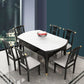 Contemporary Dining Room Table Solid Wood 4 Legs Dining Site Table Clearhalo 'Dining Tables & Seating' 'Dining Tables' 'dining_table' 'furn' 'furn_dining_table' 'Furniture' 'Kitchen & Dining Furniture' 1200x1200_602013ea-f1dd-44af-8826-0d1a5a65e289