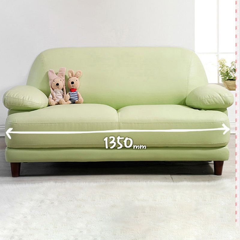 Contemporary Fabric Settee Pillow Top Arm Standard Seating for Apartment