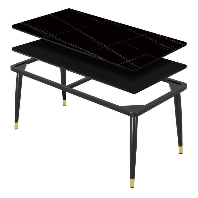 Industrial Standard Sintered Stone Table Rectangle Kitchen Dining Table with 4 Legs Base Clearhalo ' dining_table' 'Dining Tables & Seating' 'Dining Tables' 'furn' 'furn_dining_table' 'Furniture' 'furniture_dining_table' 'Kitchen & Dining Furniture' 'kitchen&dining_furn' 'kitchen' 'kitchen_dining_table' 1200x1200_60218637-035d-4fb4-9055-d2c5708fabbf