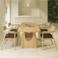 Table à manger rectangulaire à Double piédestal, Table moderne en bois de pin pour le salon