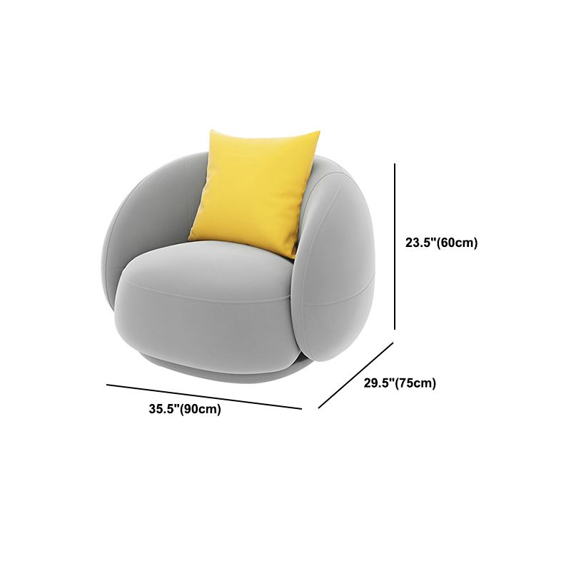 Contemporary Tight Back Settee Bench Curved Settee Couch in Grey/white Clearhalo 'furn' 'furn_sofas' 'Furniture' 'Living Room Furniture' 'Sofa' 'sofas' 1200x1200_6023ef53-8953-4b61-9f5e-de2fd4f3f7fc