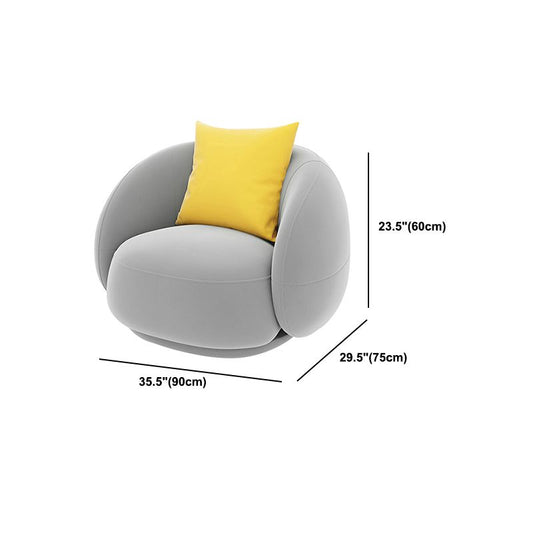 Contemporary Tight Back Settee Bench Curved Settee Couch in Grey/white Clearhalo 'furn' 'furn_sofas' 'Furniture' 'Living Room Furniture' 'Sofa' 'sofas' 1200x1200_6023ef53-8953-4b61-9f5e-de2fd4f3f7fc