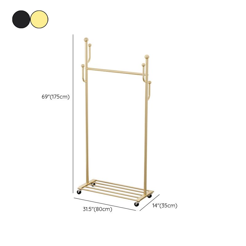 Castori di piantature in metallo classico gancio di rivestimento design con scaffale inferiore