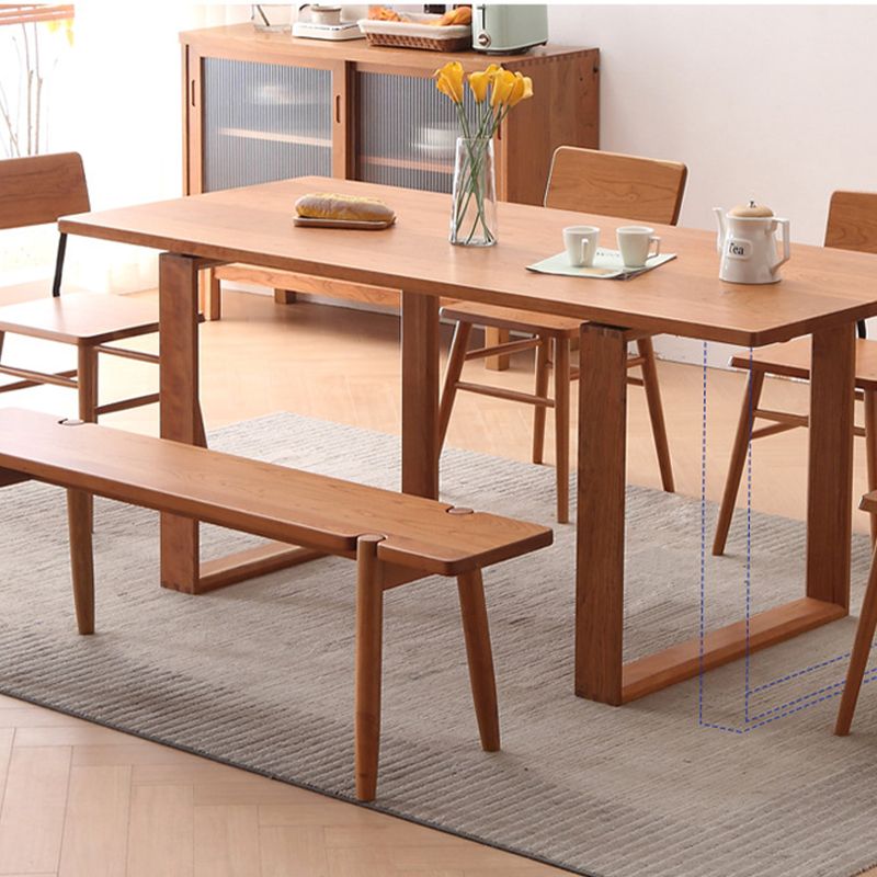 Modern Style Dining Table Rectangle Wood Top Table for Dining Room Clearhalo 'Dining Tables & Seating' 'Dining Tables' 'dining_table' 'furn' 'furn_dining_table' 'Furniture' 'Kitchen & Dining Furniture' 1200x1200_602663dd-0ab4-4bff-af67-884511c0d0a0