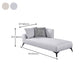 Nordic Style Chaise Solid Color Chaise Lounge Chair with Recessed Arms