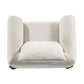 Modern Tuxedo Arm Standard Sofa Fabric Tight Back Sofa with Pillow