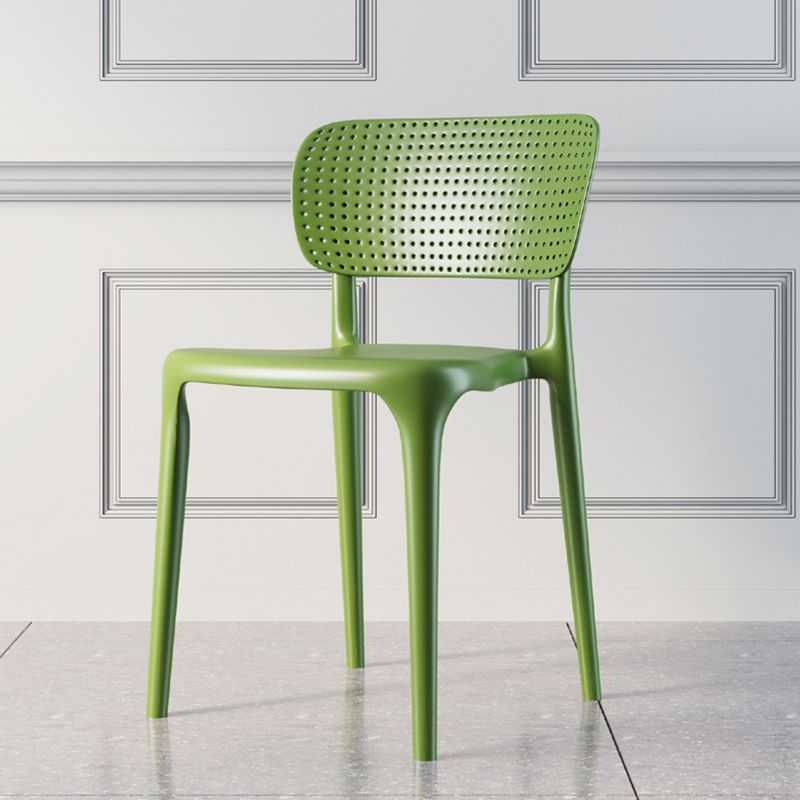 Scandinavian Plastic Armless Chair Dining Room Open Back Chair Clearhalo 'Dining Chairs' 'Dining Tables & Seating' 'dining_chair' 'Furniture' 'furniture_dining_chair' 'Kitchen & Dining Furniture' 1200x1200_602db8f8-7ea7-4c71-b7fa-4242c05d1171