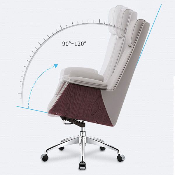 Leather Adjustable Task Chair Silver Metal Base Modern Office Chair Clearhalo 'furn' 'furn_office_chair' 'Furniture' 'Office Chairs' 'Office Furniture' 'office_chair' 1200x1200_602f1462-dea2-40bc-9524-878ecf7972bc