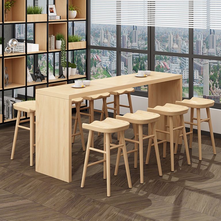 Pine Wood Bar Table Traditional Luxury Rectangle Bar Table with Sled Base Clearhalo 'Bar Furniture' 'Bar Tables' 'bar_tables' 'furn' 'furn_bar_tables' 'Furniture' 'furniture_bar_tables' 'Kitchen & Dining Furniture' 1200x1200_602f6775-e76a-4e3c-875b-0054af89fcb7