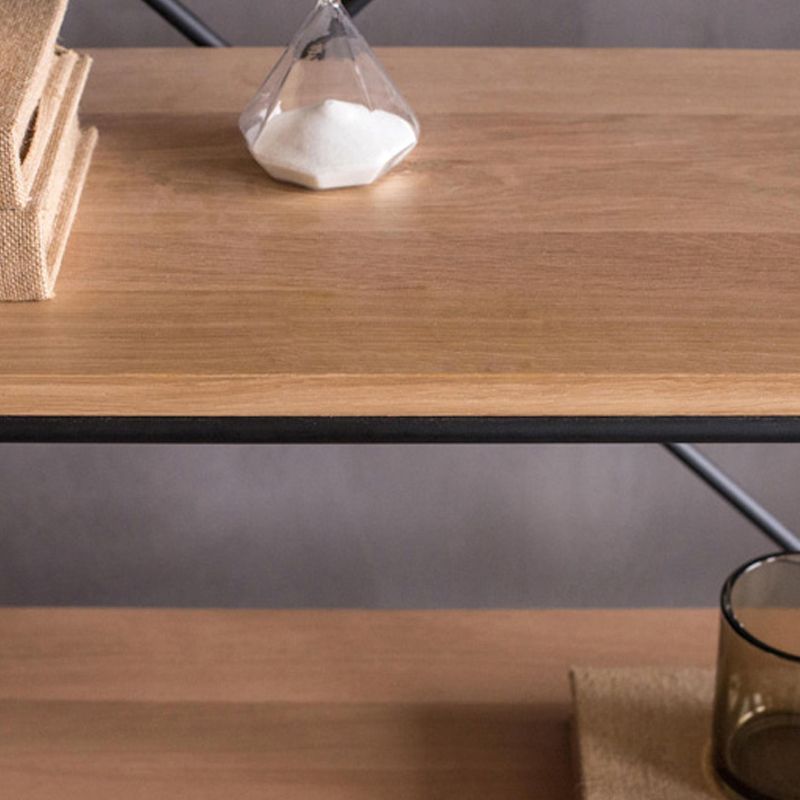 5-Shelf Industrial Open Etagere Bookshelf with Iron Frame Pine Wood Shelf Clearhalo 'Bookcases' 'furn' 'furn_bookcases' 'Furniture' 'furniture_bookcases' 'kitchen' 'kitchen_bookcases' 'Living Room Furniture' 'Office Furniture' 1200x1200_60305d0d-afa0-4dfc-b531-eb7ee5a093c7