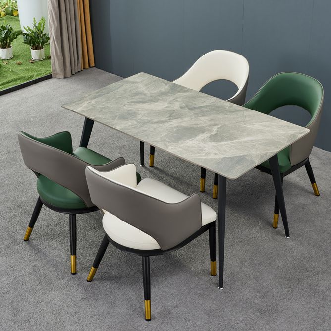 Metal Industrial Dining Chair with Arms Matte Finish Open Back Side Chair Clearhalo 'Dining Chairs' 'Dining Tables & Seating' 'dining_chair' 'furn' 'furn_dining_chair' 'Furniture' 'Kitchen & Dining Furniture' 1200x1200_60306b88-edcf-48e3-a452-c5c8db83ee43