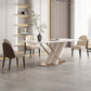 Contemporary Rectangle Sintered Stone Dining Table Set 1/4/5/7 Pieces Dining Set Clearhalo 'Dining Room Sets' 'Dining Tables & Seating' 'dining_room_set' 'furn' 'furn_dining_room_set' 'Furniture' 'Kitchen & Dining Furniture' 1200x1200_60308129-baad-4f5f-88cc-f231971c3a9e