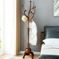 Traditional Coat Rack Free Standing Coat Hook Rubberwood Hall Stand