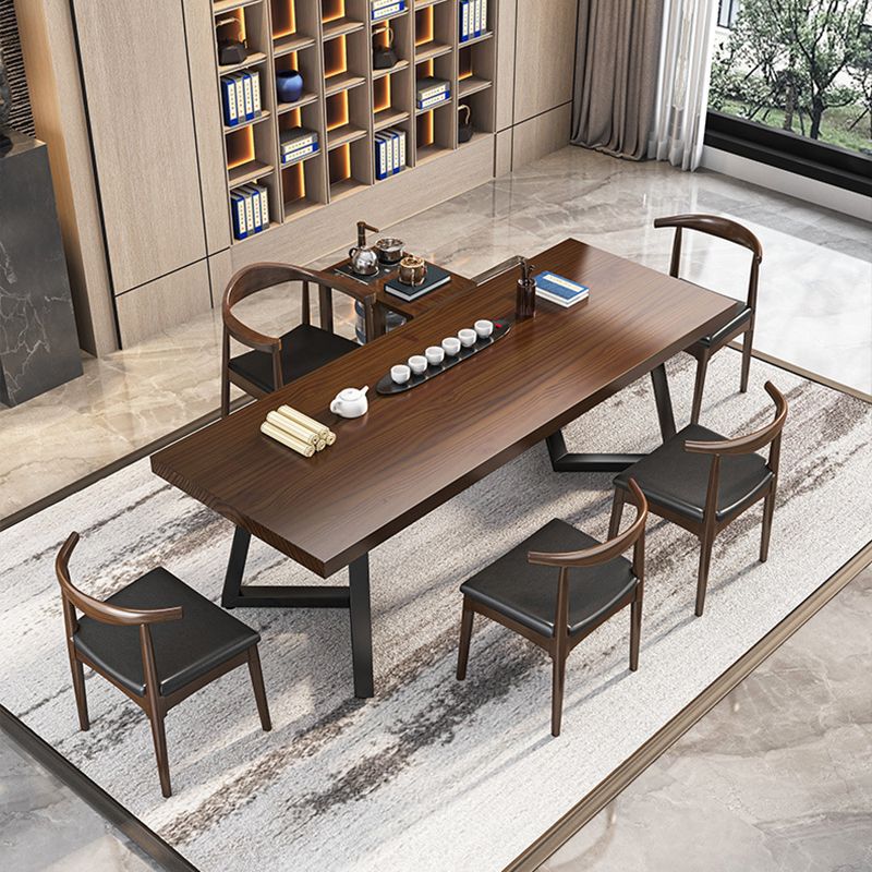 Industriële stijl rechthoekige tafel ingesteld 1/2/6/7 stukken eetgelegenheden voor keuken