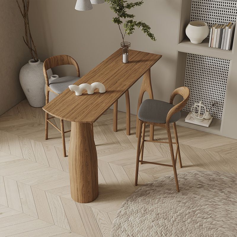 Ensemble de Table de pub rectangulaire moderne, 1/3 pièces, comptoir en bois de pin avec tabourets hauts