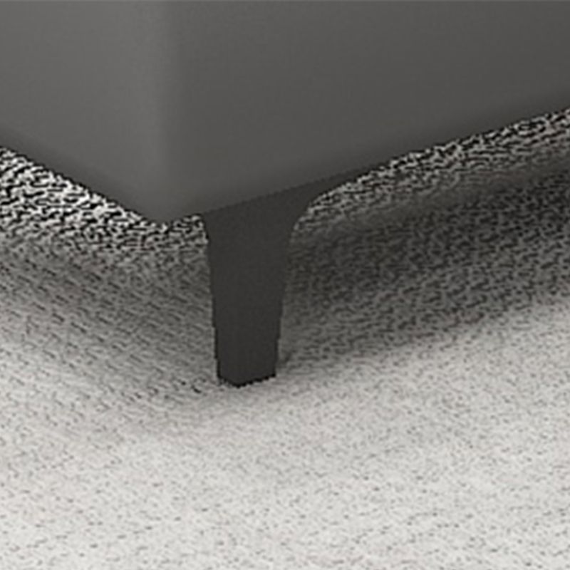 29.53 "H Sofá de cuero Faux Sofá con brazo de esmoquin contemporáneo en gris