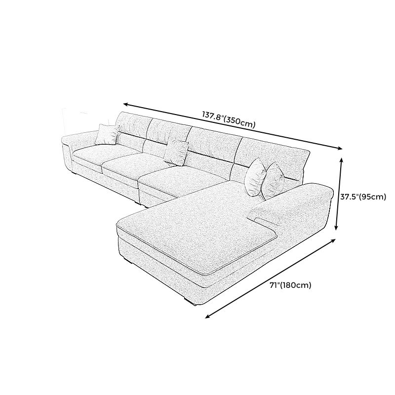 Contemporary Linen Pillow Top Arm Sectional with Removable Cushions for Living Room Clearhalo 'furn' 'furn_sectionals' 'Furniture' 'furniture_sectionals' 'kitchen' 'kitchen_sectionals' 'Living Room Furniture' 'Sectionals' 1200x1200_60367c6c-3a91-4d01-9dac-39db7c4a6f2a