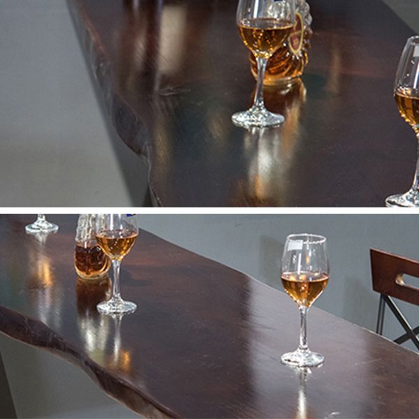Rectangle Pine Wood Top Bar Table Modern Bar Table with Trestle Base in Black Clearhalo 'Bar Furniture' 'Bar Tables' 'bar_tables' 'furn' 'furn_bar_tables' 'Furniture' 'Kitchen & Dining Furniture' 1200x1200_603750ce-5d87-4341-8a63-91f9b71873ac