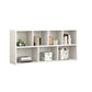 Wood Bookshelf White Contemporary Style Bookcase for Home Office