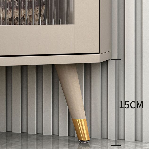 Stone di pietra glam e MDF Servizio di vetro da soggiorno da 69,5 "Herbole di vetro a buffet