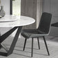 Kitchen Dining Armless Chair Faux Leather Dining Chair in Grey
