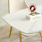 Ensemble de table rectangulaire en pierre frittée de style Glam nordique, ensemble de 1/4/5/7 pièces