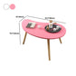 15.7"H Modern 4 Legs Wood Base White/Pink/Natural Irregular Top Coffee Table Clearhalo 'Coffee & Accent Tables' 'Coffee Tables' 'coffee_tables' 'furn' 'furn_coffee_tables' 'Furniture' 'Living Room Furniture' 1200x1200_603b5663-ea63-4e92-9d46-3b133f38afc7