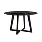 Metal and Stone Table Glam Style Simple Home Black Round Dining Table Clearhalo 'Dining Tables & Seating' 'Dining Tables' 'dining_table' 'furn' 'furn_dining_table' 'Furniture' 'Kitchen & Dining Furniture' 1200x1200_603c72ad-cccf-4b16-af84-226cb3455e6f
