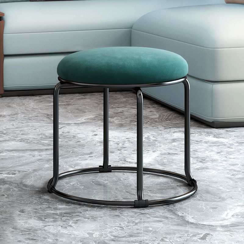 Glam Velvet Chair Ottoman Cylinder Shape Metal Frame Mildew Resistant Ottoman Stool Clearhalo 'furn' 'furn_ottomans_poufs' 'Furniture' 'Living Room Furniture' 'Ottomans & Poufs' 'ottomans_poufs' 1200x1200_603d3949-205c-429c-bcf2-b66ed6232d16