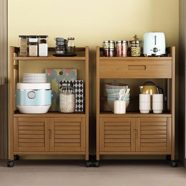 Server per case per case da pranzo in legno fabbricato marrone con porta