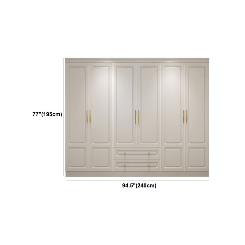 Hinged White Wardrobe Armoire Engineered Wood Wardrobe Closet Clearhalo 'Armoires & Wardrobes' 'armoires_wardrobes' 'Bedroom Furniture' 'furn' 'furn_armoires_wardrobes' 'Furniture' 1200x1200_6040a13b-bfb8-4134-9ddd-83c986ff82cc