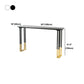 Stone Top Bar Table Traditional Luxury Rectangle Bar Table with Sled Base in Gold Clearhalo 'Bar Furniture' 'Bar Tables' 'bar_tables' 'furn' 'furn_bar_tables' 'Furniture' 'furniture_bar_tables' 'Kitchen & Dining Furniture' 1200x1200_6044391c-bd51-4f43-a1a1-d829520e278e