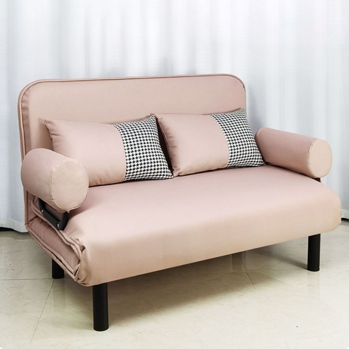 Moderne faux lederen bank 28.34 "D x 32.28" H verzonken armbeel