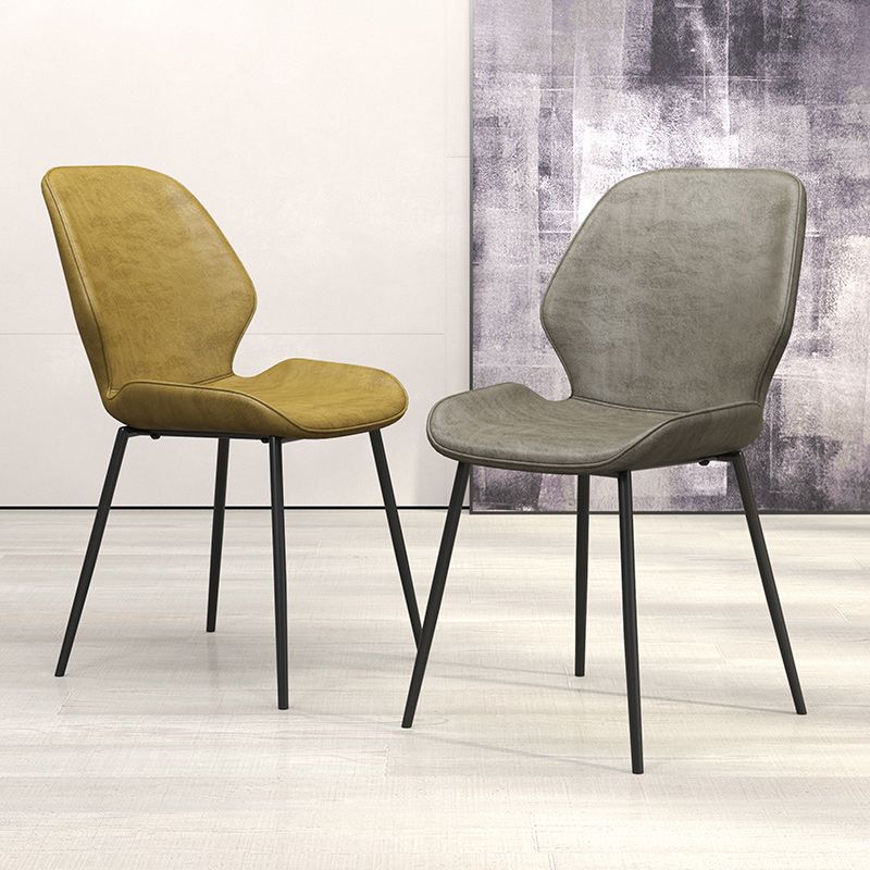 Glam Style Dining Chair PU Leather Dining Room Chair for Indoor Clearhalo 'Dining Chairs' 'Dining Tables & Seating' 'dining_chair' 'furn' 'furn_dining_chair' 'Furniture' 'Kitchen & Dining Furniture' 1200x1200_60462678-3893-43a4-82aa-e7164e5f97de