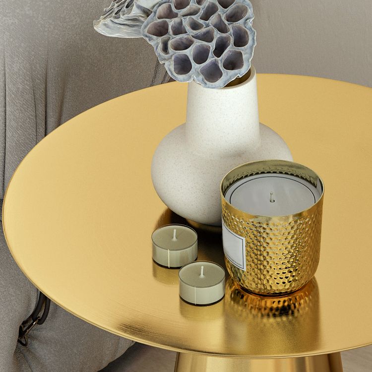 22,24 "tavolo laterale rotondo alto alto tavolo da piedistallo in acciaio inossidabile